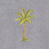 Turkish Cotton Embroidered Palm Tree Grey Towel Cover Chaise Lounge Chair Solid Color Terry Cloth