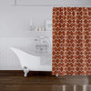 MISC Rust Shower CurtainVanessa Brown Geometric Southwestern Polyester