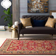 MISC Colonial Home Red Traditional Oriental Handmade Area Rug 2' X 3' Rectangle Wool Latex Free