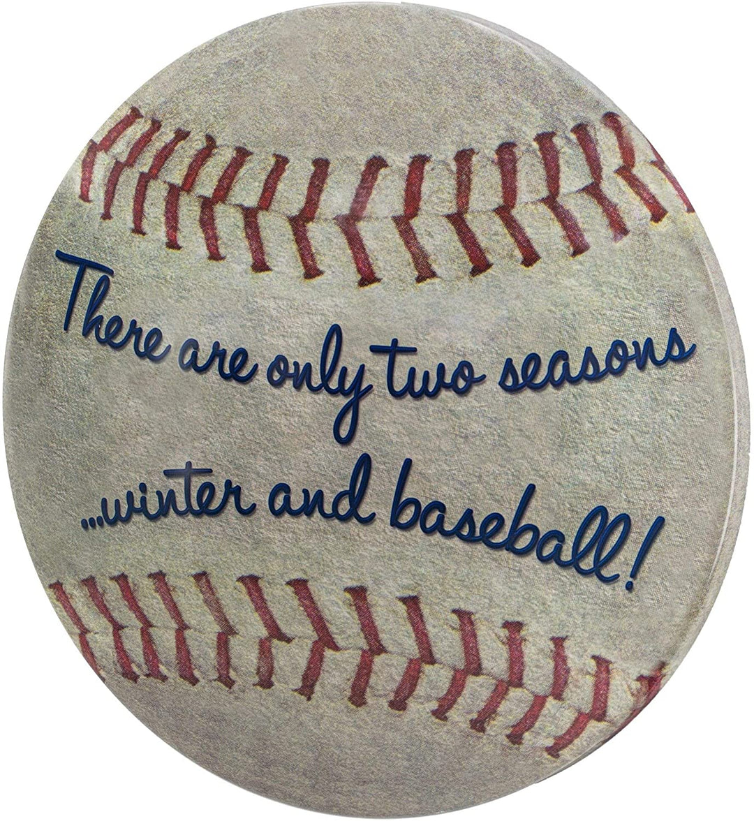 There are Only Two Seasons Dome Shaped Metal Baseball Sign