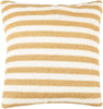 Unknown1 20" Pillow Gold White Stripe Modern Contemporary Polyester Single