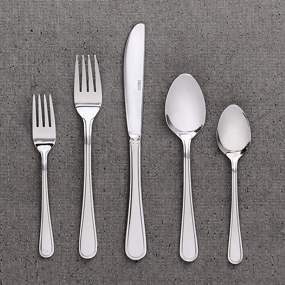 Flatware Stainless Steel Gourmet 20pc Set None Modern Contemporary - Diamond Home USA