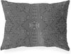 MISC Charcoal Indoor|Outdoor Lumbar Pillow 20x14 Grey Geometric Southwestern Polyester Removable Cover