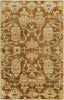 MISC Hand Knotted Floral New Zealand Wool Area Rug 2' X 3' Orange Paisley Natural Fiber Latex Free Handmade