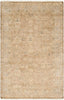 MISC Hand Crafted Traditional Beige Wool Oriental Area Rug 2' X 3' Ivory Latex Free Handmade