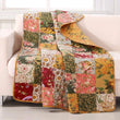 Antique Chic Throw Yellow Floral Shabby Cotton