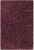 Handmade Purple Area Rug (India) 5'2 X 7'6 Solid Modern Contemporary Rectangle Polyester Synthetic Latex Free