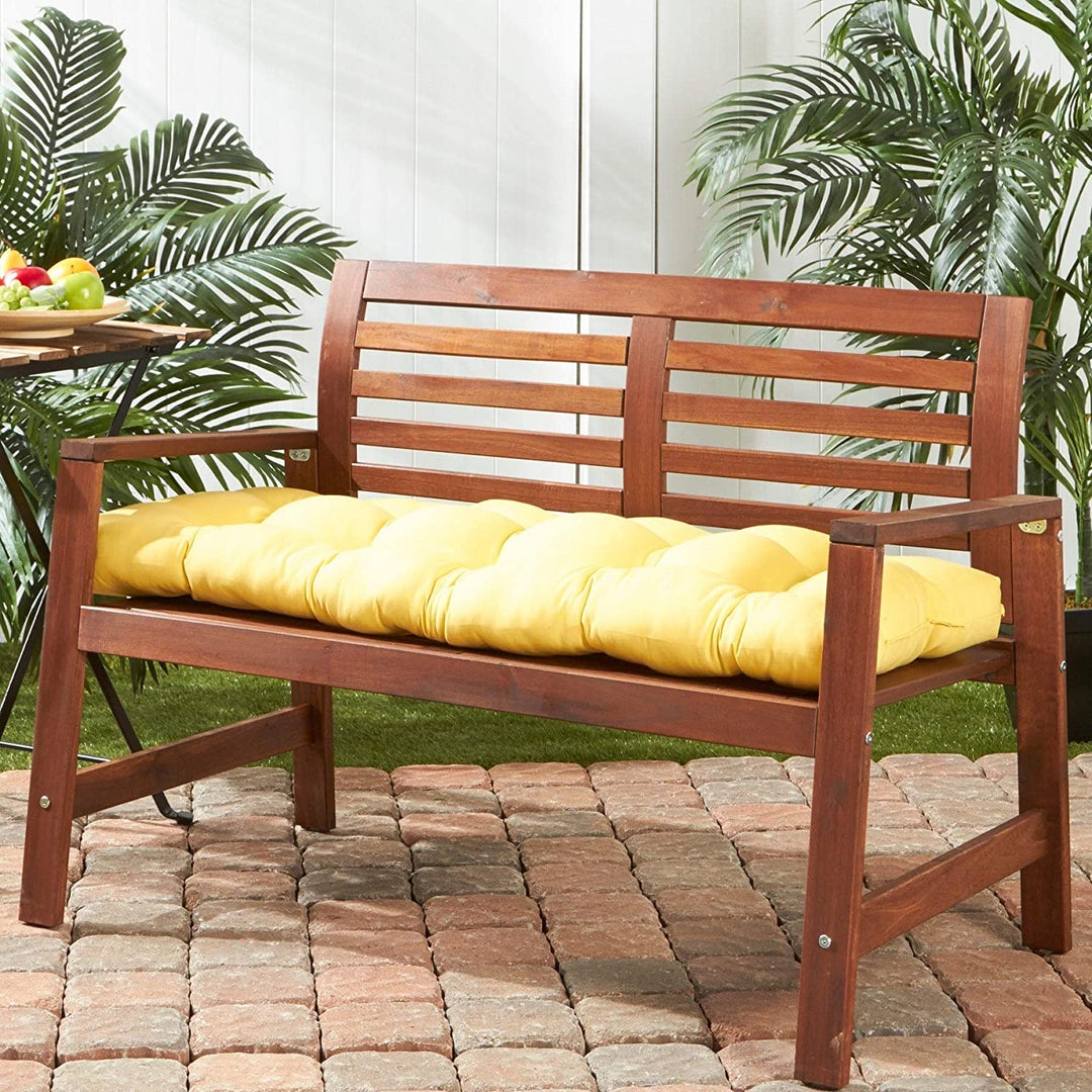 51 inch Outdoor Yellow Bench Cushion Solid Modern