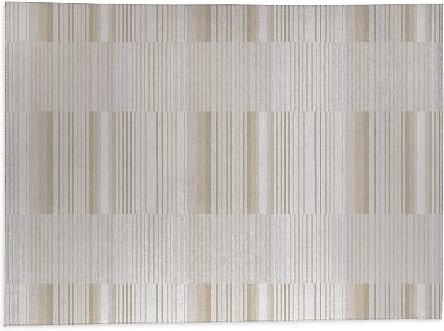 Stripe Beige Kitchen Mat by Designs 2 6' X 8' Runner Tan Stripe Modern Contemporary Rectangle Polyester Latex Free Stain Resistant