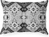 MISC Black White Indoor|Outdoor Lumbar Pillow by Designs 20x14 Black Geometric Southwestern Polyester Removable Cover