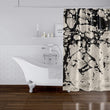 Marble Black Big Shower Curtain by