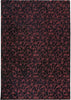 Handmade Madeira Black Red New Zealand Wool Rug (India) Modern Contemporary Rectangle Natural Fiber