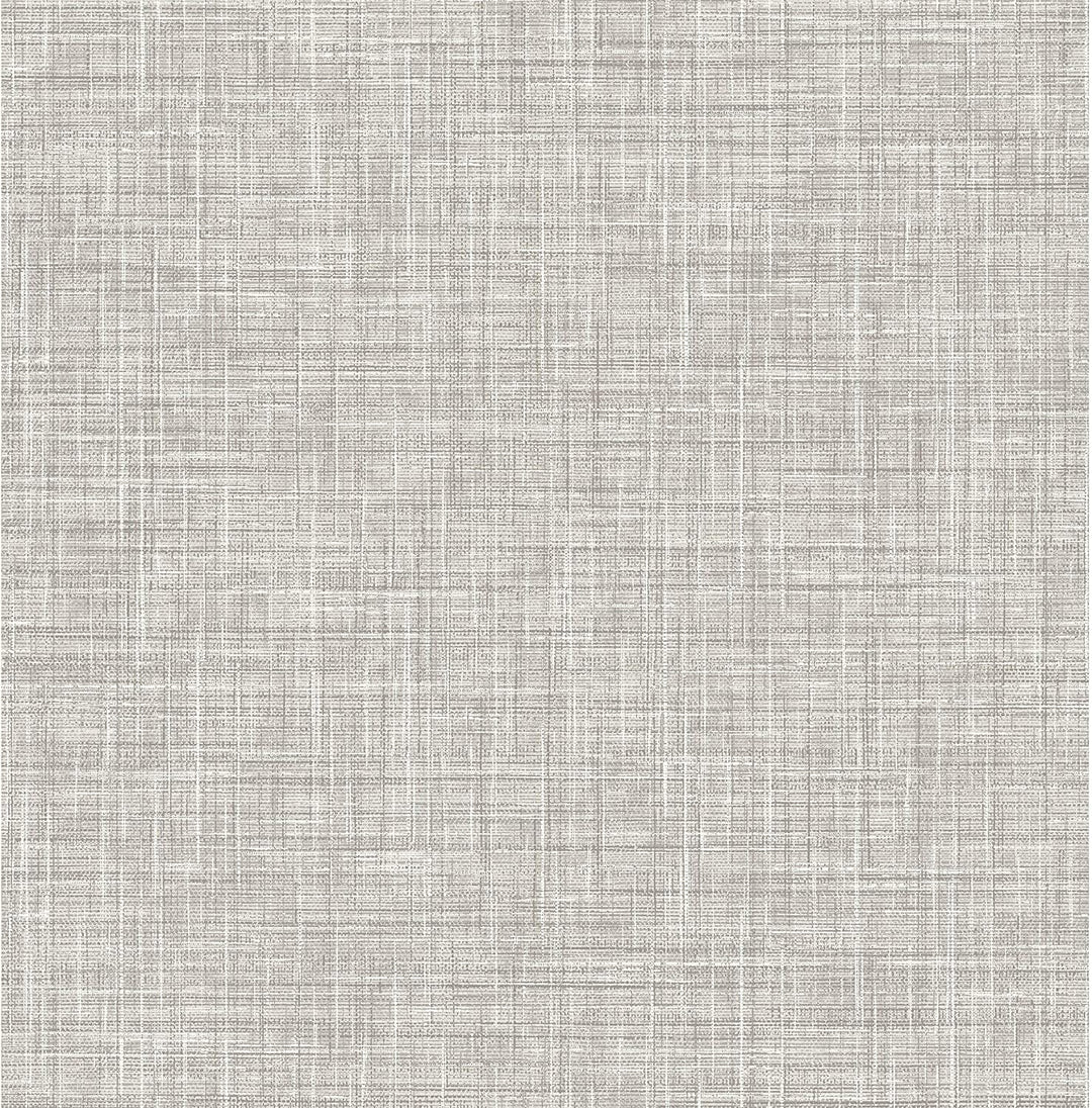 Grey Linen Wallpaper Off/White Modern