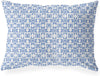Indoor|Outdoor Lumbar Pillow by Designs 20x14 Blue Geometric Modern Contemporary Polyester Removable Cover