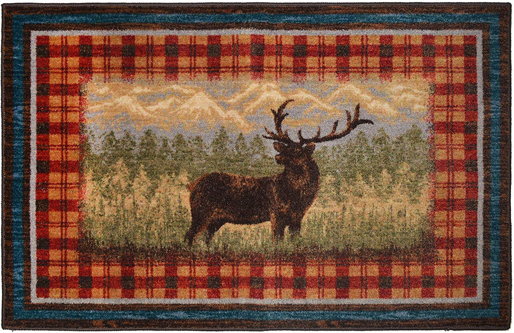 Accent Rug 30"x46" Color Nature Lodge Rectangle Nylon Latex Free