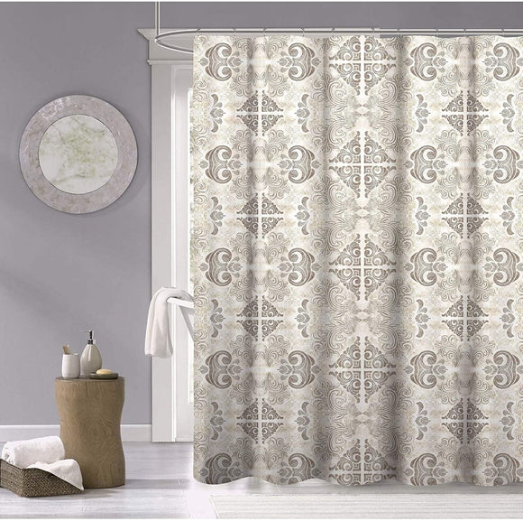 100% Cotton Mosaic Fabric Shower Curtain 70