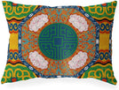 UKN Orange Lumbar Pillow Orange Geometric Global Polyester Single Removable Cover
