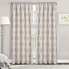 Printed Bloom Medallion Curtain Set 60" X 84" Beige Geometric Bohemian Eclectic Polyester Energy Efficient
