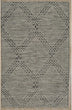 Unknown1 Handwoven Wool Black Contemporary Geometric Rug 2' X 6' Transitional Rectangle Latex Free Handmade