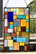 Glass Window Panel/suncatcher Geometric Accents Color Traditional Rectangular Arts Crafts Includes Hardware