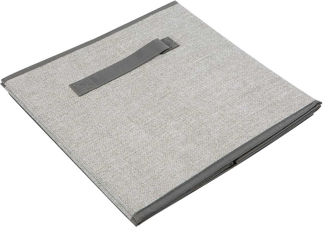 Collapsible Storage Cube Grey 12"x 12" Fabric Textured - Diamond Home USA