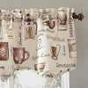 MISC Coffee Shop Semi Sheer Rod Pocket Kitchen Curtain Valance Tiers Set 54 X 24 Ivory Novelty Shabby Chic 100% Polyester