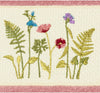 UKN Rose Turkish Cotton Wildflowers Embroidered 4 Piece Towel Set Pink