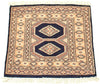 Hand Knotted Finest Navy Wool Rug 2'2 X Blue Geometric Southwestern Square Cotton Latex Free Handmade Made Order