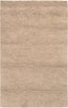 Hand Woven Beige New Zealand Wool Plush Shag Area Rug 3'6" X 5'6" Brown Solid Modern Contemporary Rectangle Latex Free Handmade