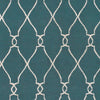 MISC Hand Woven Wool Area Rug 5' X 8' Blue Geometric Latex Free Handmade