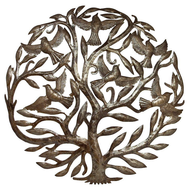 Metal Tree Life Decor Hanging Spiritual Art Birds Branches