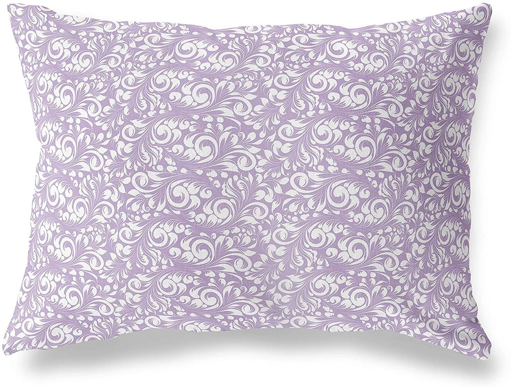 Lavender Lumbar Pillow by Purple Geometric Modern Contemporary Polyester Single Removable Cover