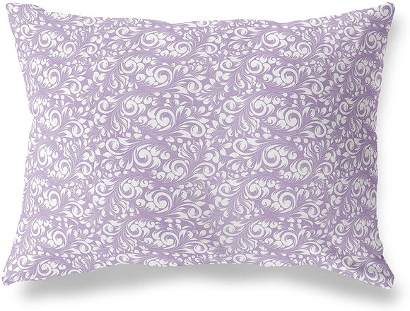 Lavender Lumbar Pillow by Purple Geometric Modern Contemporary Polyester Single Removable Cover