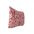 UKN Red Lumbar Pillow Red Geometric Global Polyester Single Removable Cover