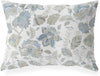 Indoor|Outdoor Lumbar Pillow by Designs 20x14 Tan Floral Modern Contemporary Polyester Removable Cover