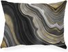 UKN Lumbar Pillow Black Abstract Modern Contemporary Polyester Single Removable Cover