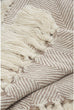 MISC Tufted Geometric Beige Cream Throw Blanket Fringe Off/White Textured Farmhouse Scandinavian Cotton Handmade