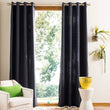 UKN Navy 96 Inch Single Curtain Panel 52" W X 96" L Solid Bohemian Eclectic Traditional Transitional Polyester