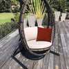 Musk Brick Jumbo Indoor/Outdoor Zippered Pillow Cover Red Solid Bohemian Eclectic Polyester Closure