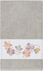 Turkish Cotton Floral Vine Embroidered Light Grey Bath Towel Terry Cloth