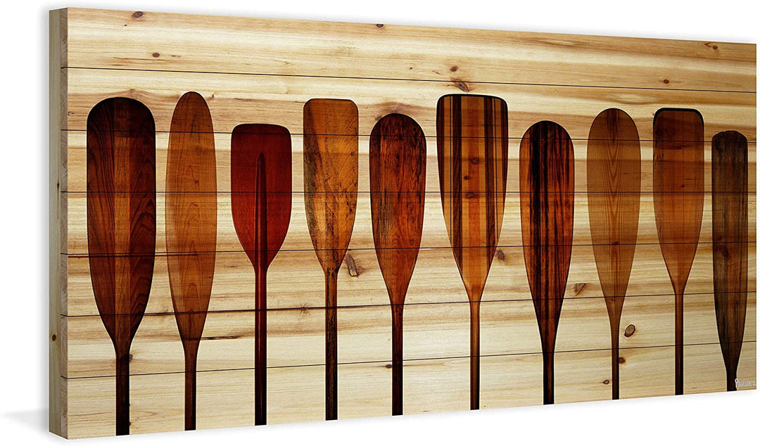 Handmade Canoe Paddles Natural Pine Wood Brown Lake