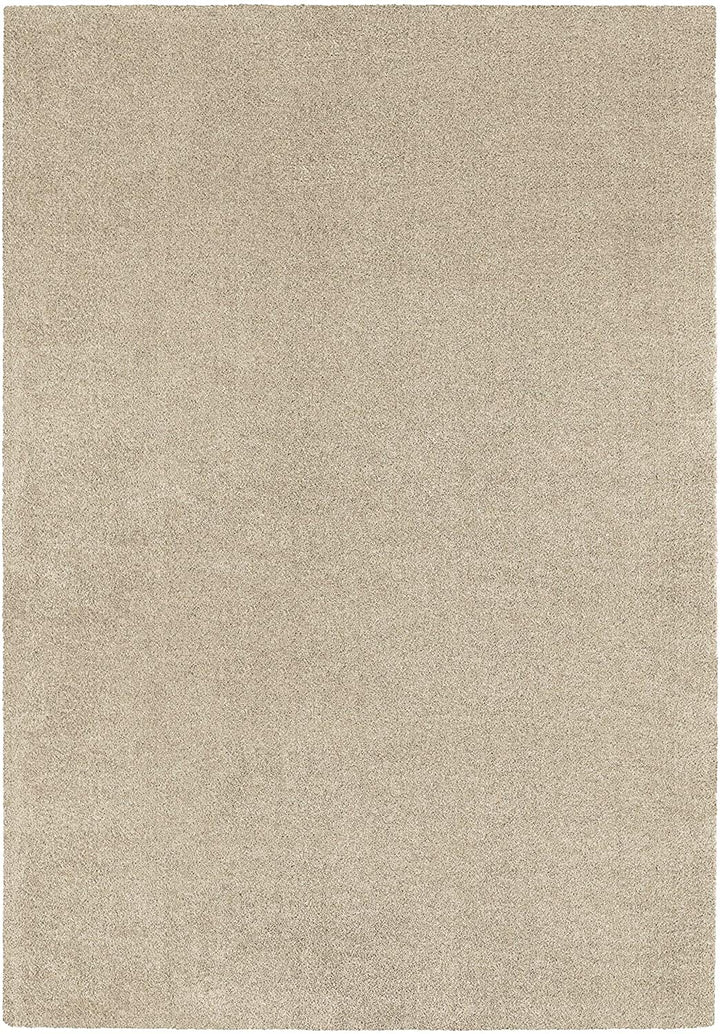 Cream Area ug 5'3" X 7'6" Ivory Solid Modern Contemporary