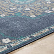 MISC Medallion Indoor/Outdoor Accent Rug 2'3" X 4'6" Blue Transitional Rectangle Olefin Synthetic Latex Free Pet Friendly Stain Resistant