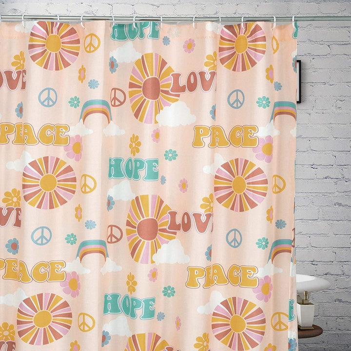 Shower Curtain 72 X Inches Novelty Bohemian Eclectic Mid Century Modern Polyester