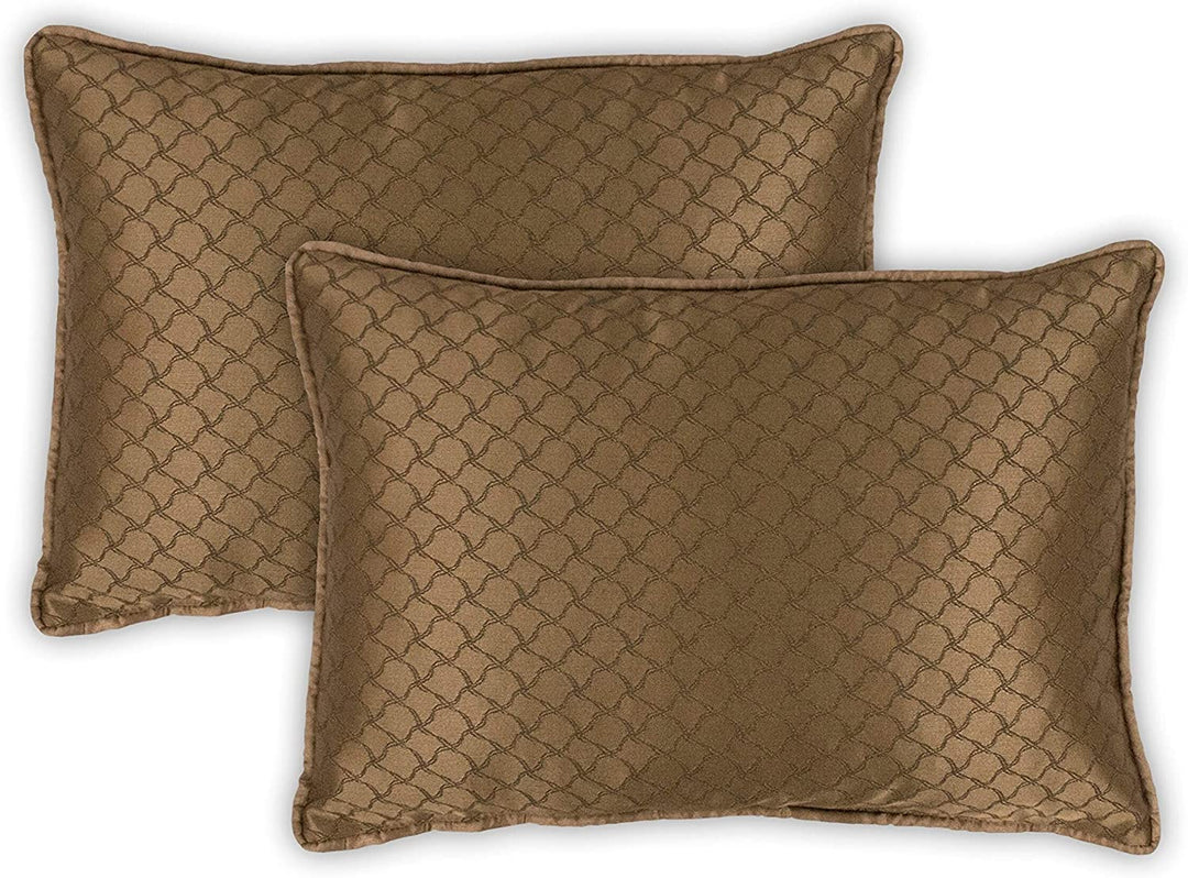 Luxuriant Boudoir Pillows (Set 2) Gold Geometric Traditional