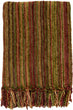 MISC Chenille Throw Blanket Multicolor Design Brown Striped Casual Microfiber