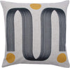 Decorative Pillow Black White Yellow Abstract Dot Glam Linen Polyester One Removable Cover
