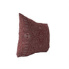 Unknown1 Burgundy Lumbar Pillow Red Geometric Southwestern Polyester Single Removable Cover