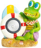 MISC Solar Crocodile Decoration Beachball Green Polyresin