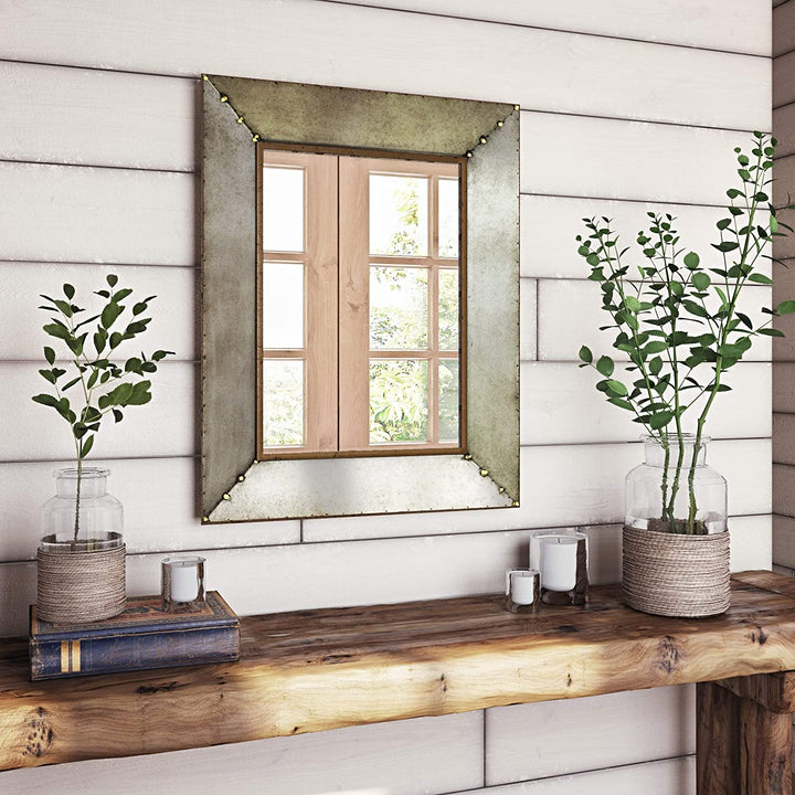 Farmhouse Wall Mirror N/ Grey